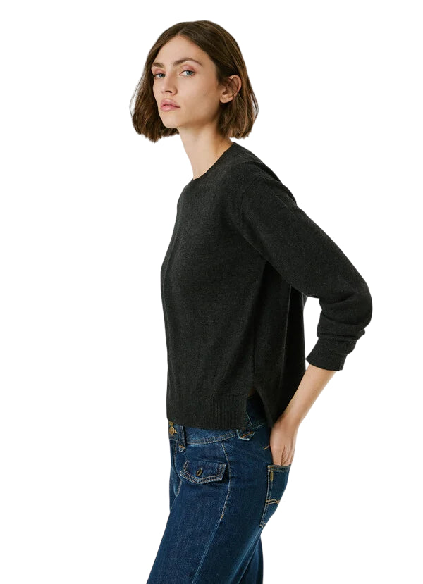 Pepe Jeans Maglioncino Donna Coraline PL7000035 Nero - Maglione Girocollo Cotone Casual - laterale