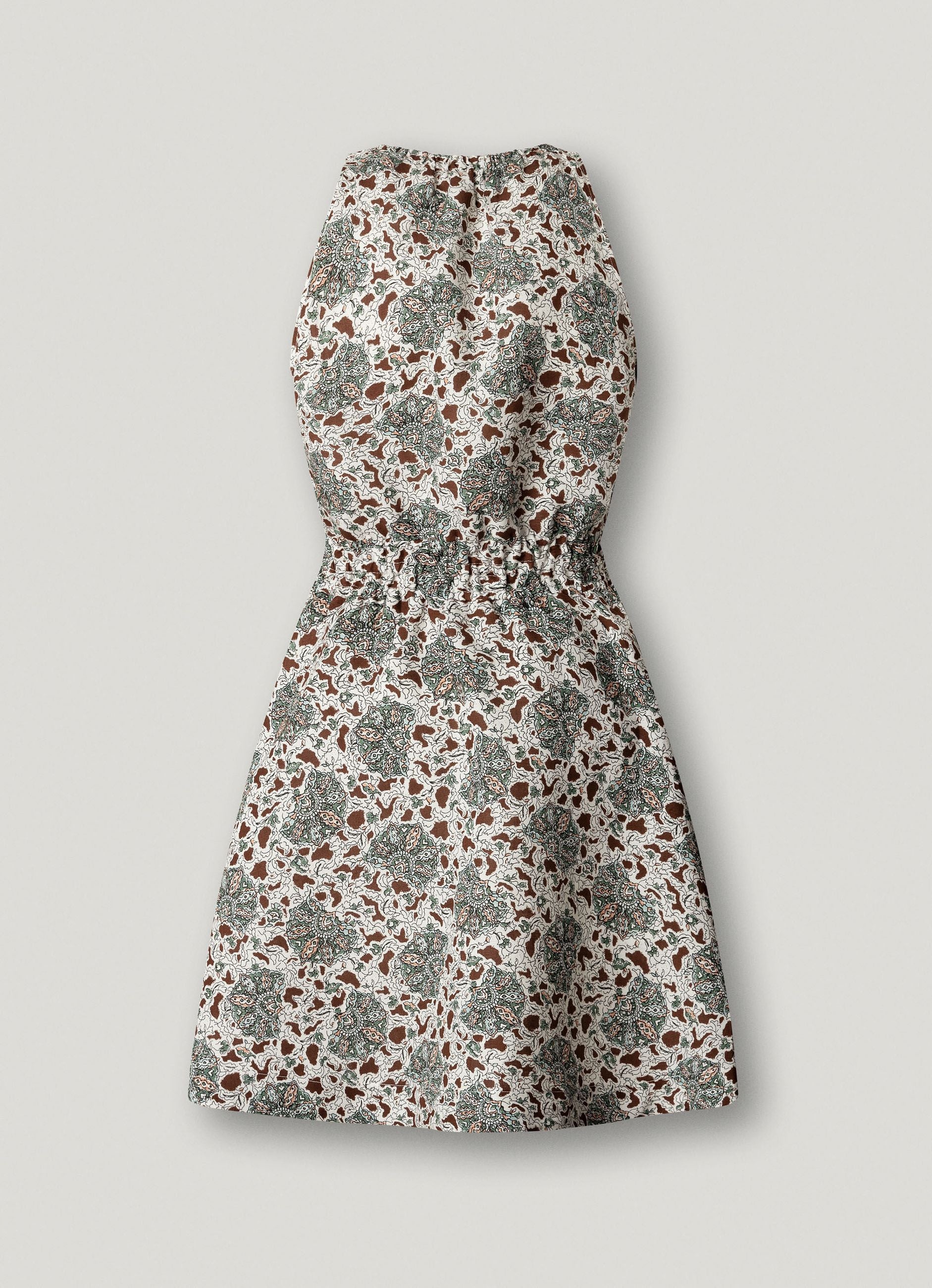 Pepe Jeans abito corto da donna con stampa floreale Cora PL9537778 verde acqua dietro 1