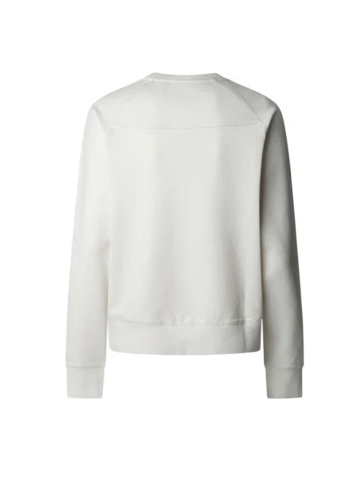 Pepe Jeans felpa girocollo da donna con applicazione logo PL581488 808 panna