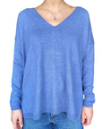 Pepe Jeans maglia con scollo a V da donna Isela PL702220 566 blu