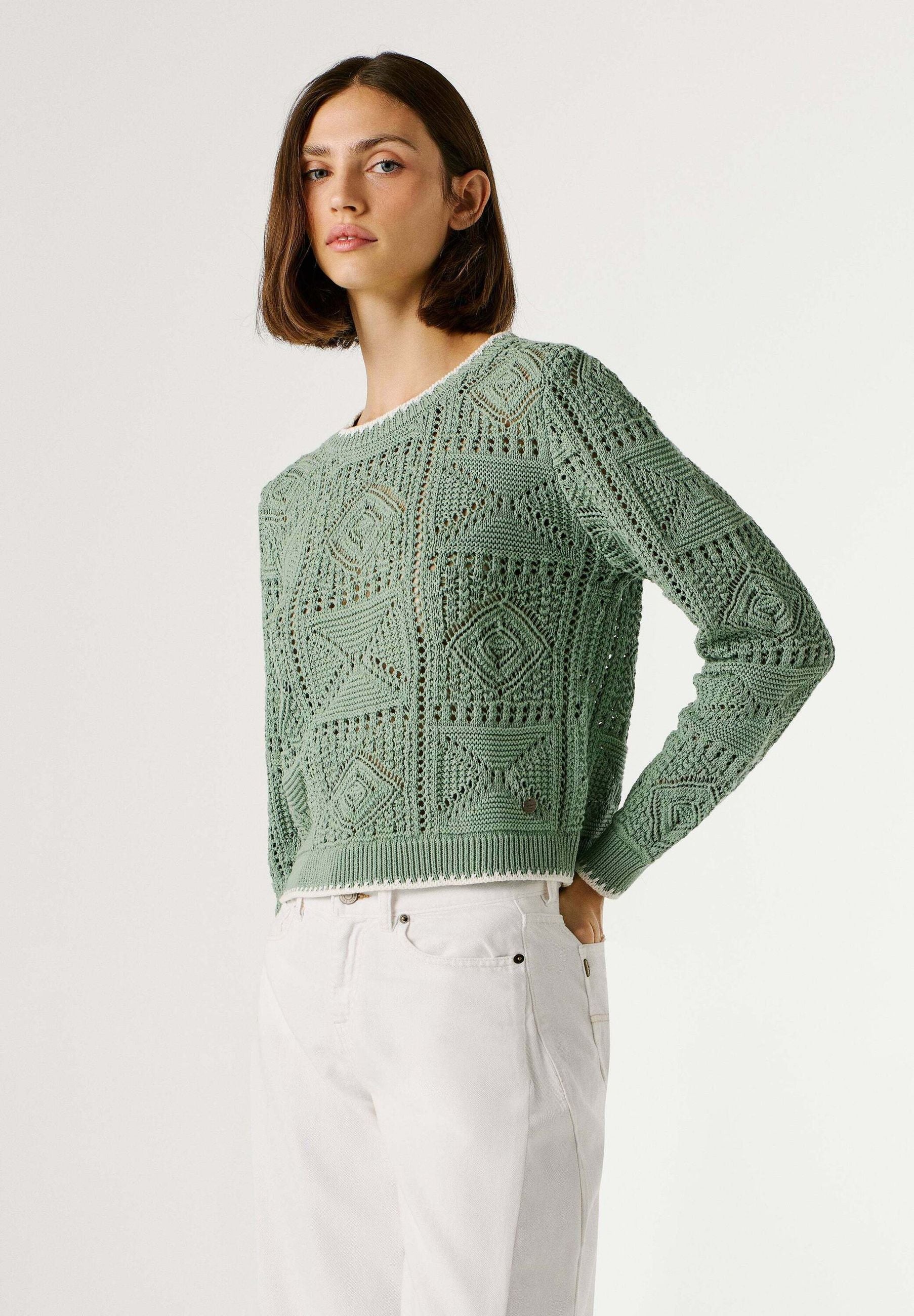 Pepe Jeans maglia da donna KAS PL7000135 verde 1