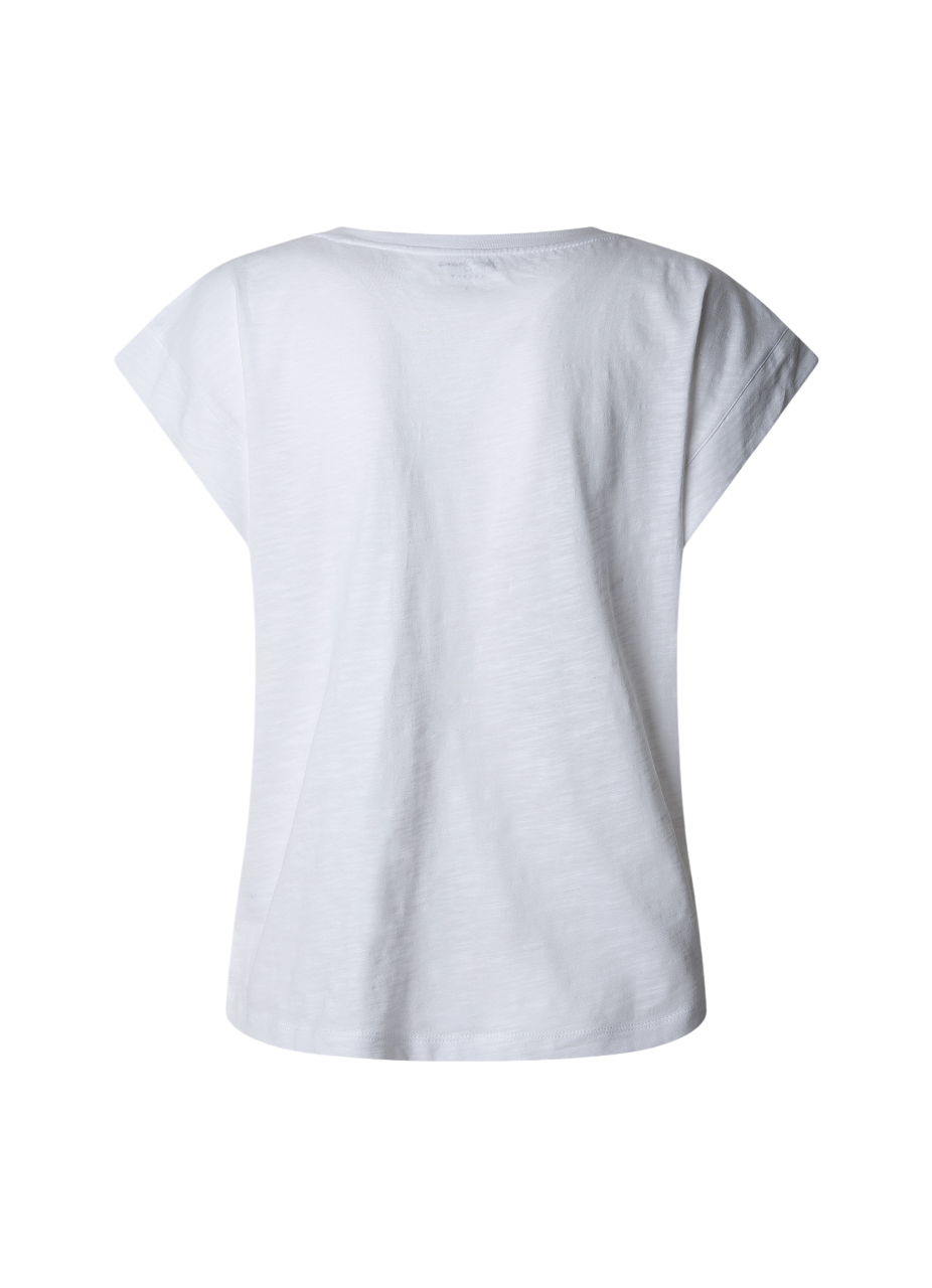 Pepe Jeans maglietta manica corta da donna con stampa a borchie Rolene PL506077 800 bianco1