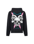 Phobia felpa con cappuccio da adulto Screaming Skulls PH00656 nero-rosa