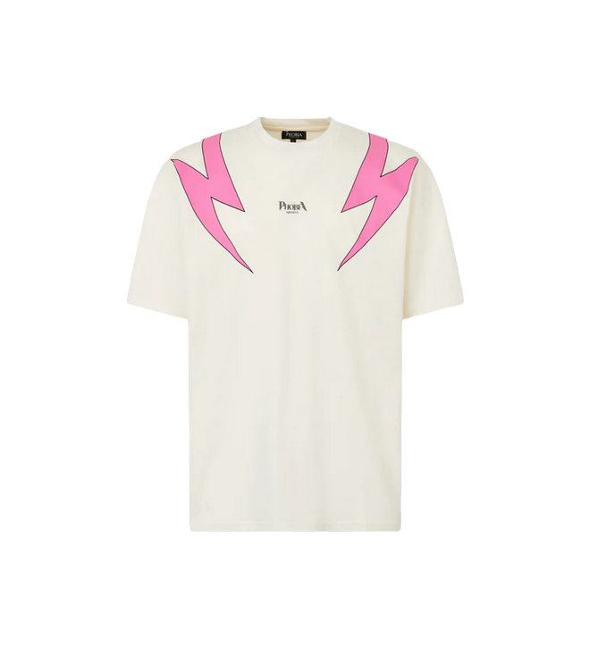 Phobia maglietta manica corta da uomo Screaming Skulls PH00652 bianco-rosa