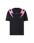 Phobia maglietta manica corta da uomo Screaming Skulls PH00654 nero-rosa