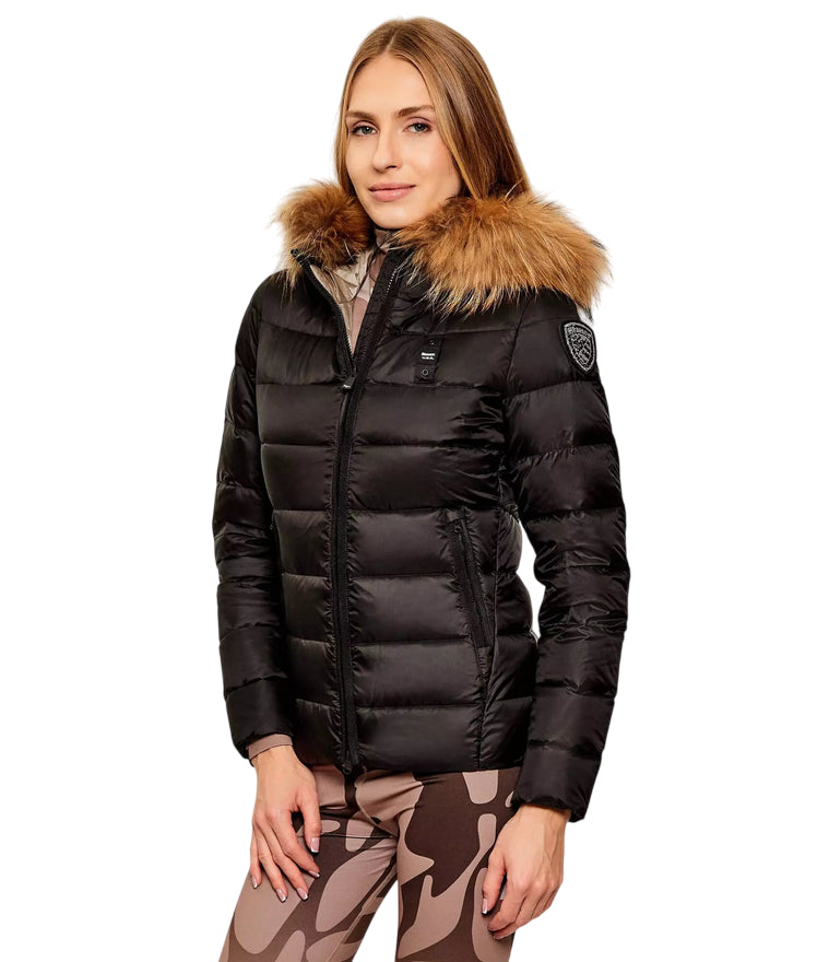 Piumino Blauer Arcadia 25WBLDC03099-006047 Nero: l&#39;eleganza che ti protegge dal freddo - fronte