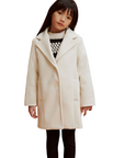 Please cappotto lungo da ragazza JB23120G55 3118 latte di mandorla