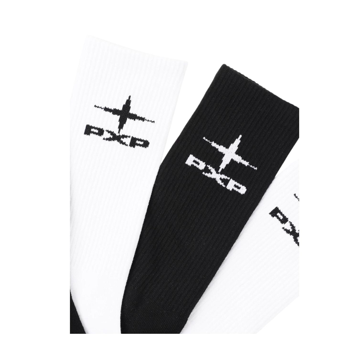 Project x Paris coppia di calze Essentials CH25002 BKW bianco e nero