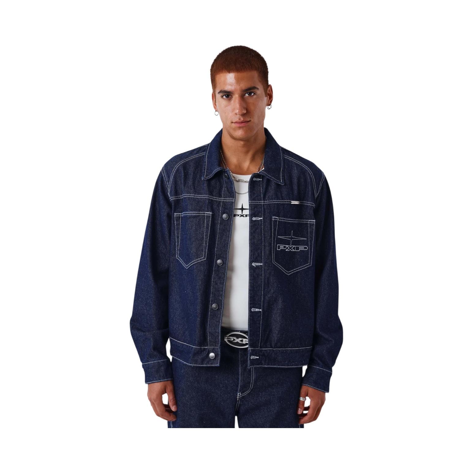 Project x Paris giubbino in jeans da uomo U2693100 blu scuro