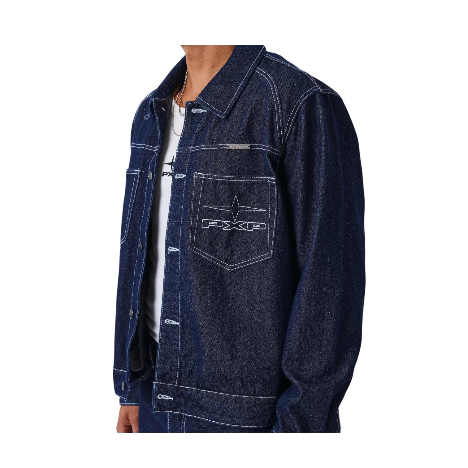 Project x Paris giubbino in jeans da uomo U2693100 blu scuro