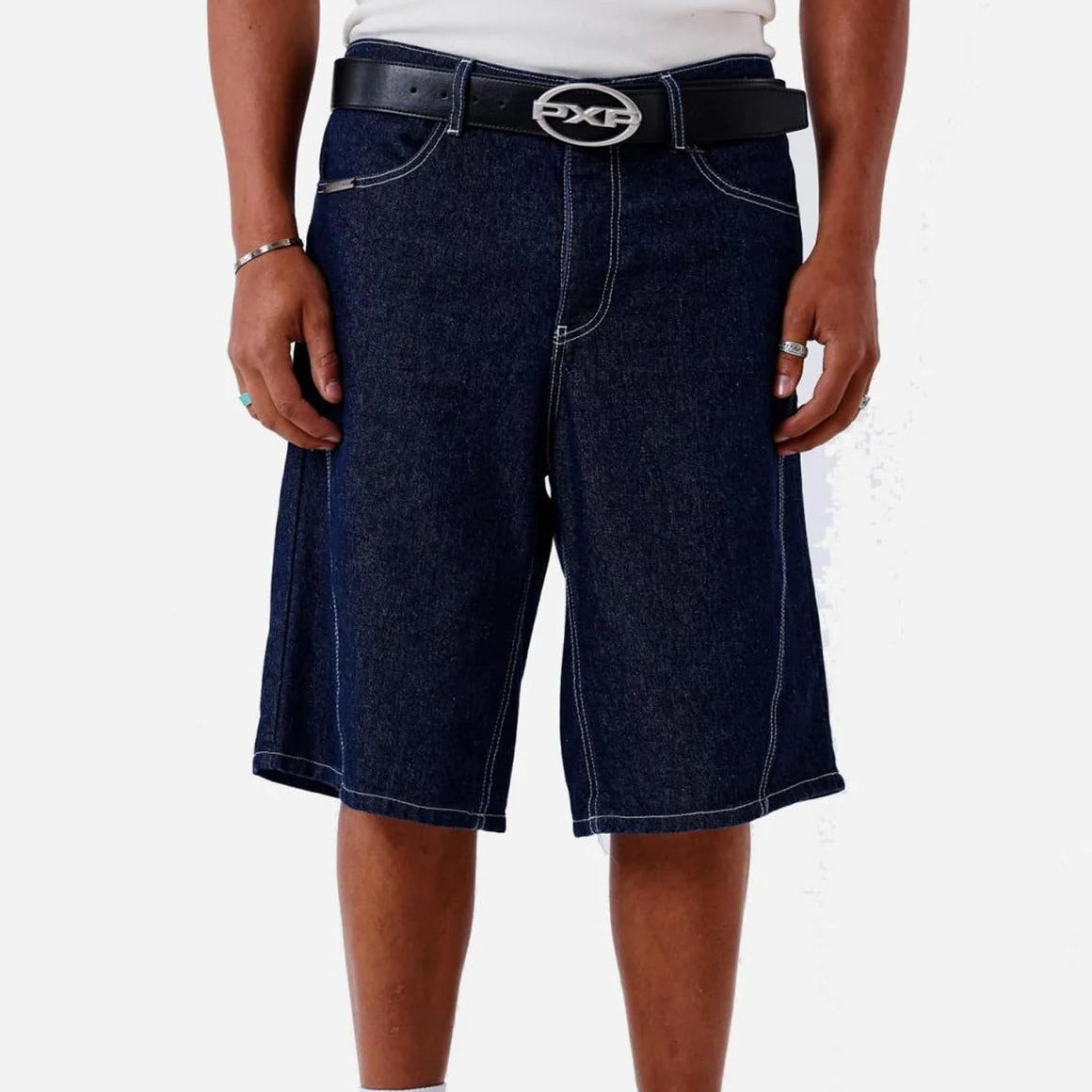 Project x Paris pantaloncino in jeans da uomo U2694101 BS blu scuro