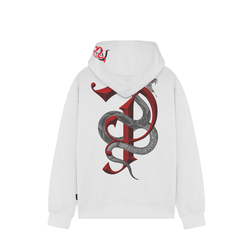 Propaganda Felpa con cappuccio da uomo Venom 25FWPRFE542-02 bianco