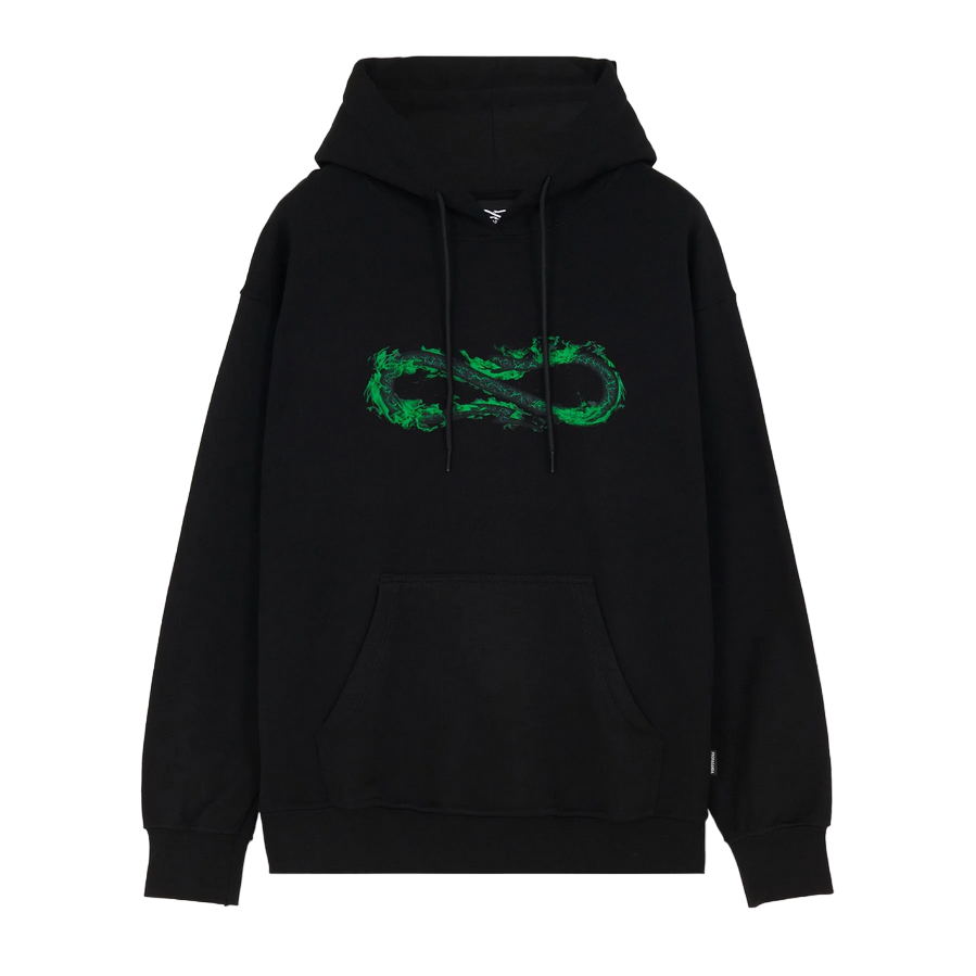 Propaganda felpa da adulto con cappuccio Logo Fire 301-01 nero