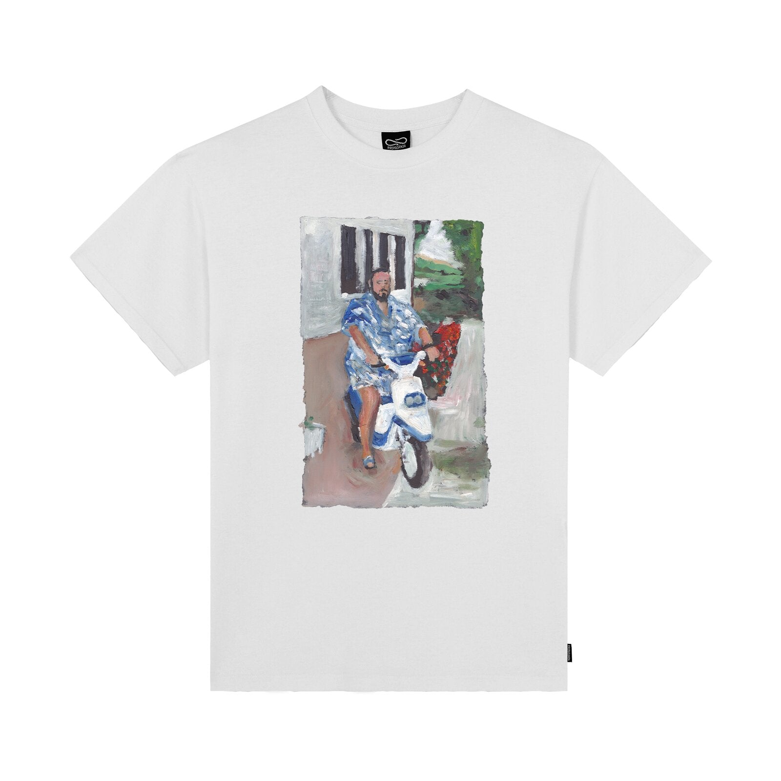 Propaganda t-shirt manica corta in cotone da uomo Nessun Dorma 26SSPRTS721 bianco