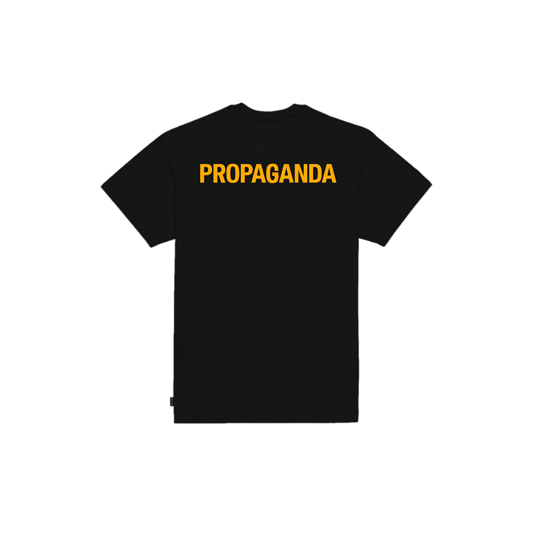 Propaganda maglietta manica corta con stampa Logo Steel 854-01 nero