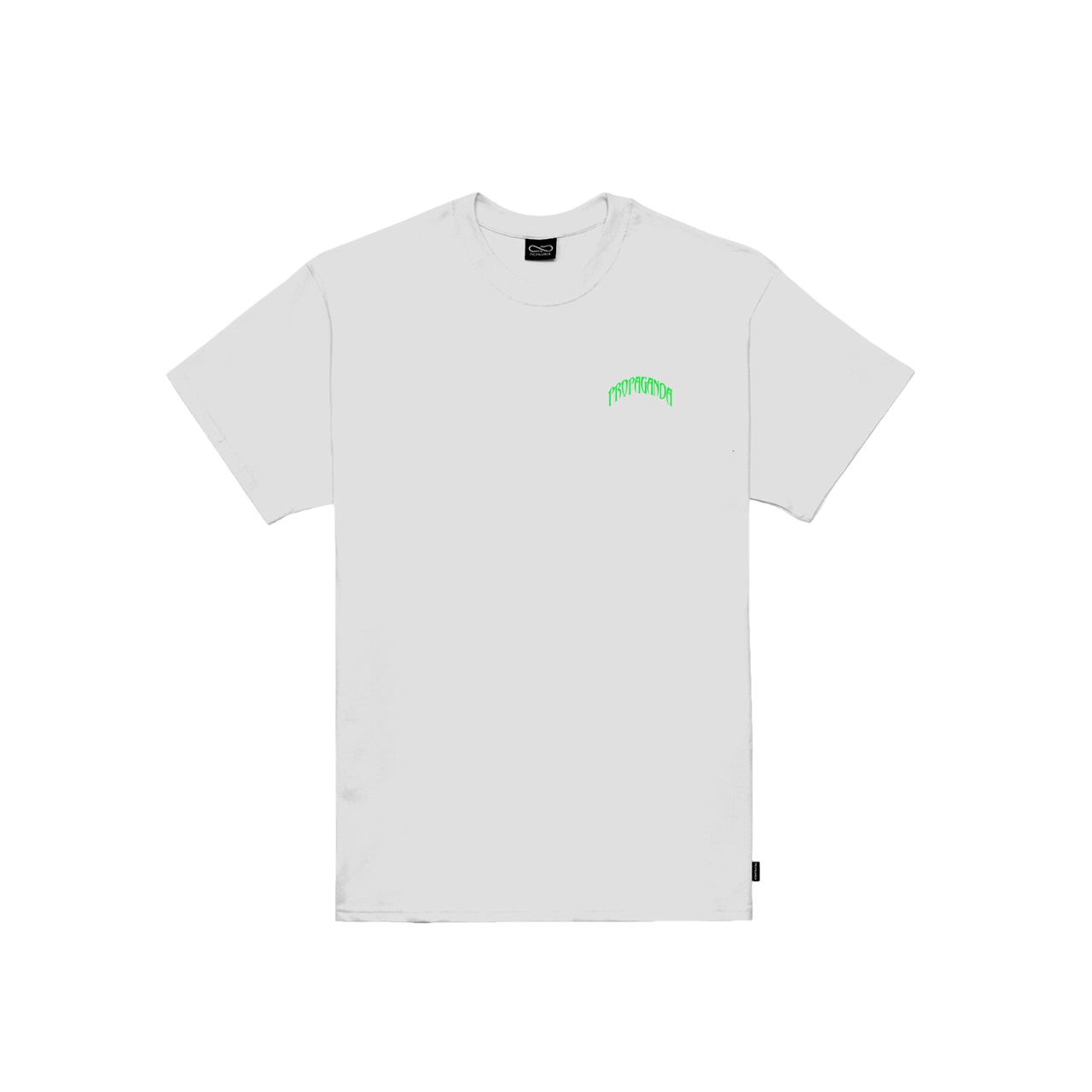 Propaganda maglietta manica corta da uomo con stampa Triangle Panther 892-02 bianco