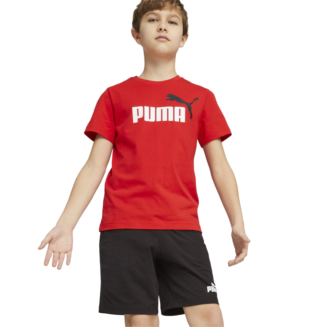 Puma Completino da ragazzo maglietta e pantaloncino in jersey 847310-21 rosso