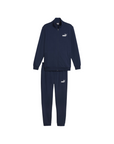 Puma Tuta da uomo in cotone garzato Clean Sweat Suit TR 585840-14 blu