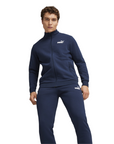 Puma Tuta da uomo in cotone garzato Clean Sweat Suit TR 585840-14 blu