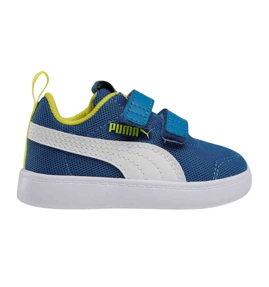 Sneakers da bambino Puma Courtflex v2 Mesh 371759-07 colore zaffiro stellato vista laterale