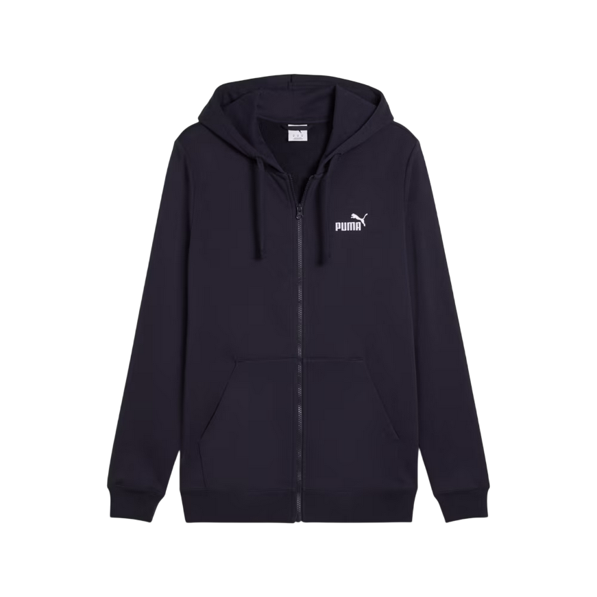 Puma Felpa con cappuccio da uomo con logo piccolo ricamato Essential 682588-16 blu