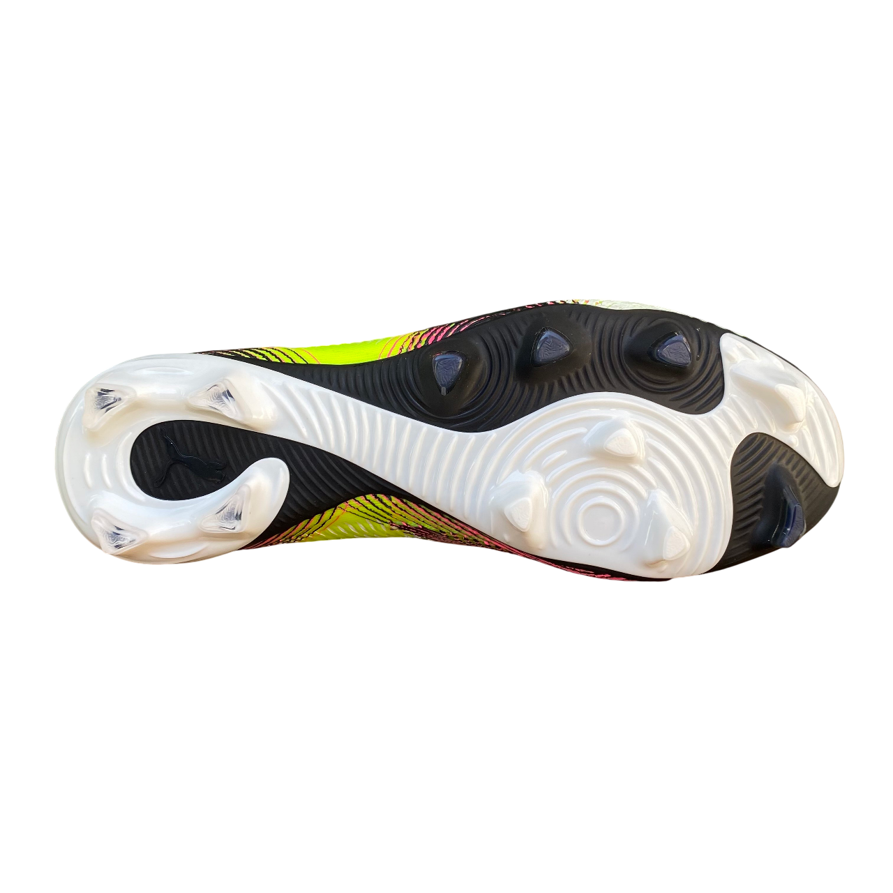 Scarpe da calcio Puma Future 8 Match FG/AG 108140-03 colore giallo e nero con tacchetti per terreni naturali e artificiali