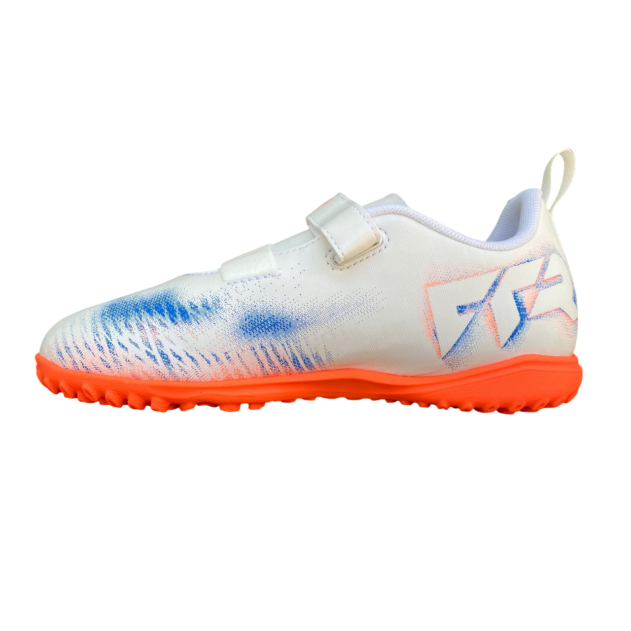 Puma Future 8 Play V TT 108628-01 Scarpe Calcetto Junior Bianco-Corallo Vista Laterale Interno
