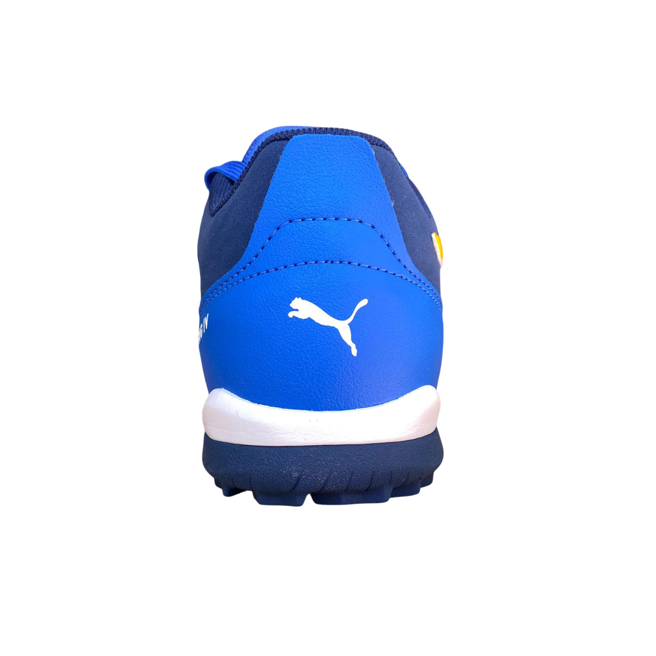 Puma Pressing IV TT 108571-01 scarpe calcetto uomo blu bianco professionale vista tallone
