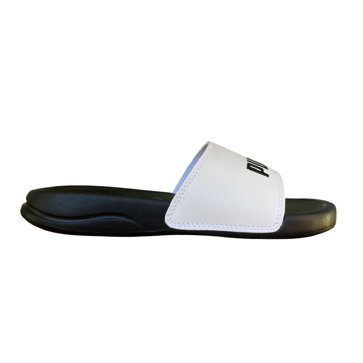 Puma ciabatta da ragazzo da mare piscina Popcat 20 PS 372017-02 bianco-nero
