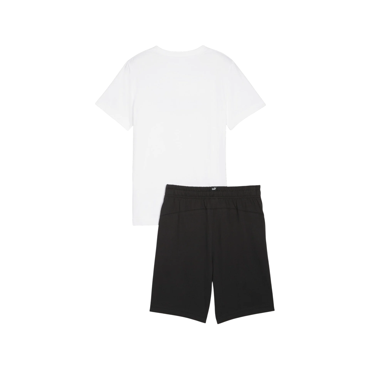 Puma completo maglietta e pantaloncino junior Essential 686298-02 bianco-nero