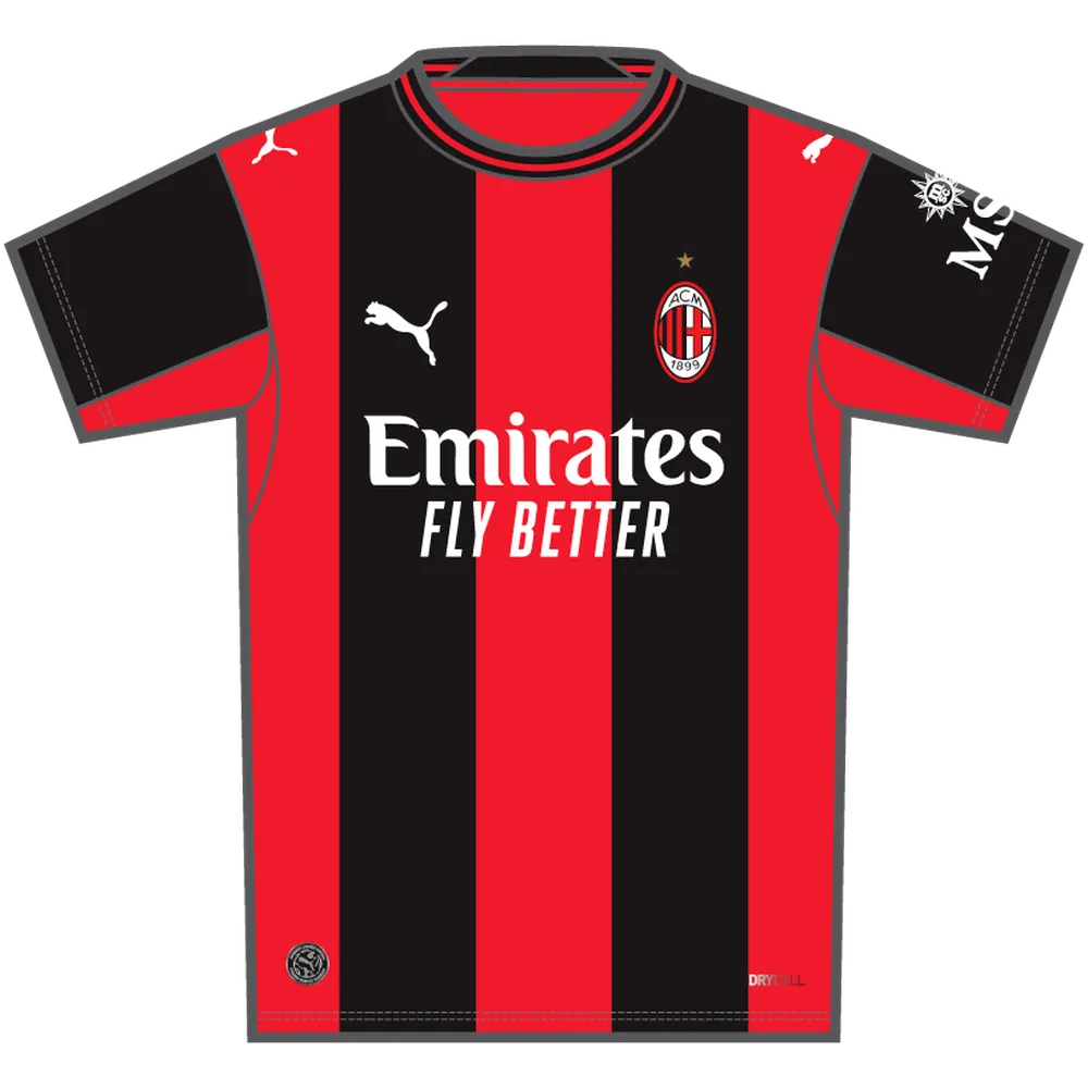 Puma maglia calcio Milam ACM Home Jersey Replica 784121-01 rosso-nero
