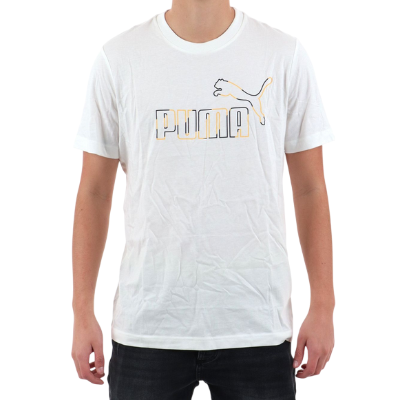 Puma maglietta manica corta da uomo con Logo grande Essential 688913-02 bianco