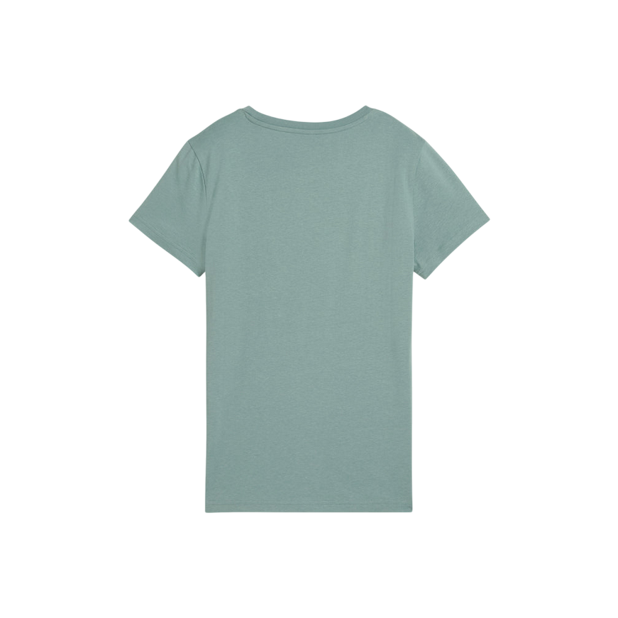 Puma maglietta manica corta unisex con logo metallizzato Essentials 684995-30 verde-argento