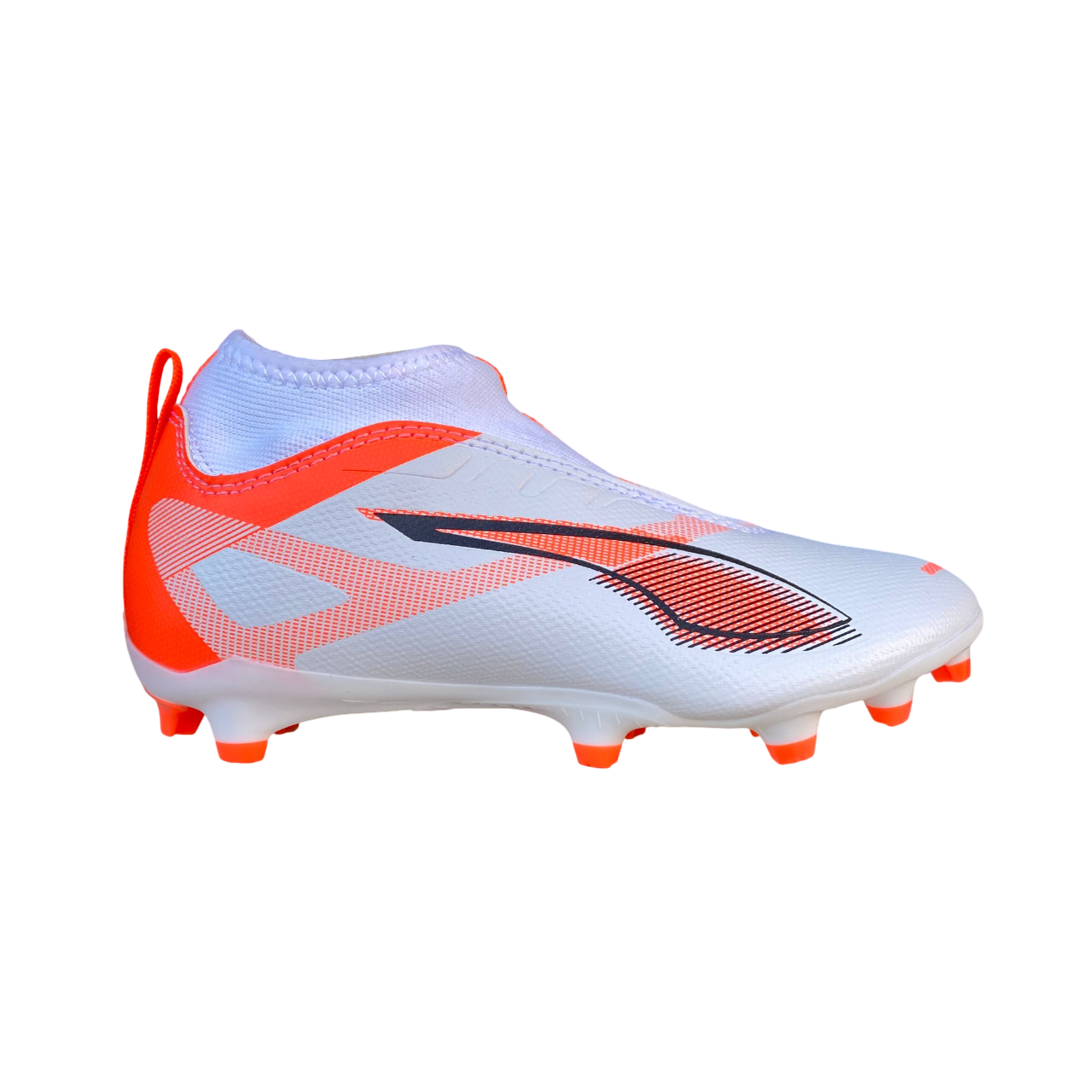 Puma scarpa da calcio junior Ultra 5 Match + LL FG/AG 108163_01 bianco_nero_rosso brillante