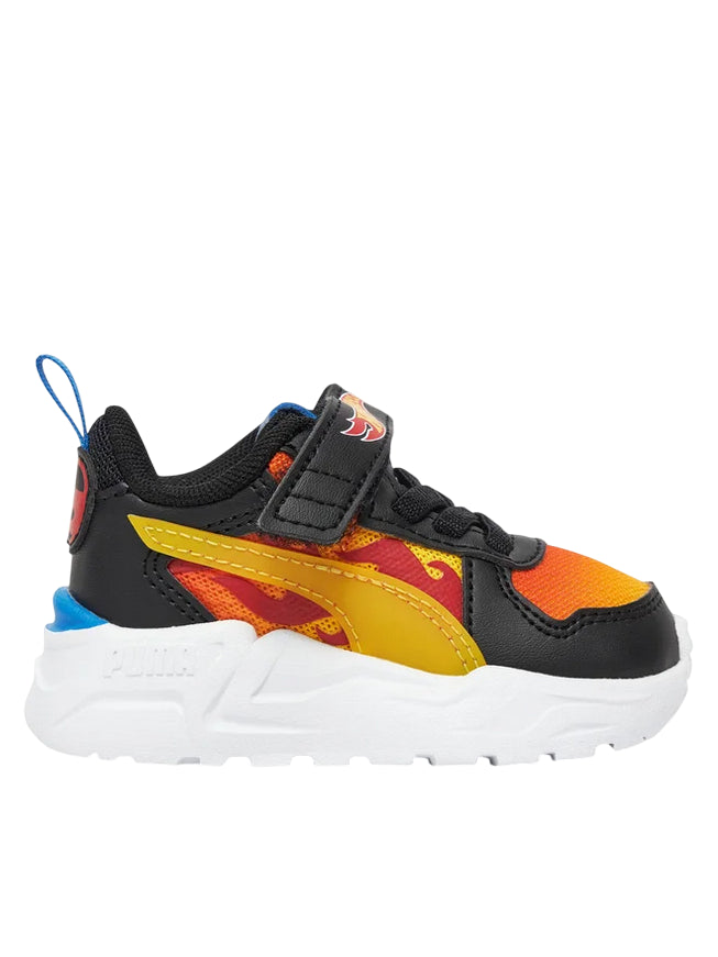 Puma scarpa da ginnastica da bambino Trinity Lite Hot Wheels 401408-01 nero-arancio-fuoco