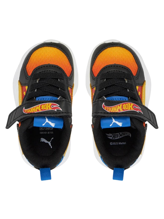 Puma scarpa da ginnastica da bambino Trinity Lite Hot Wheels 401408-01 nero-arancio-fuoco - alto 