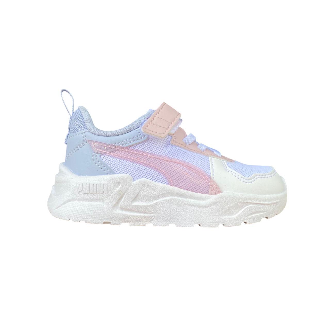 Puma scarpa sneakers da bambina Trinity Lite Blurry 402267-01 bianco-malva