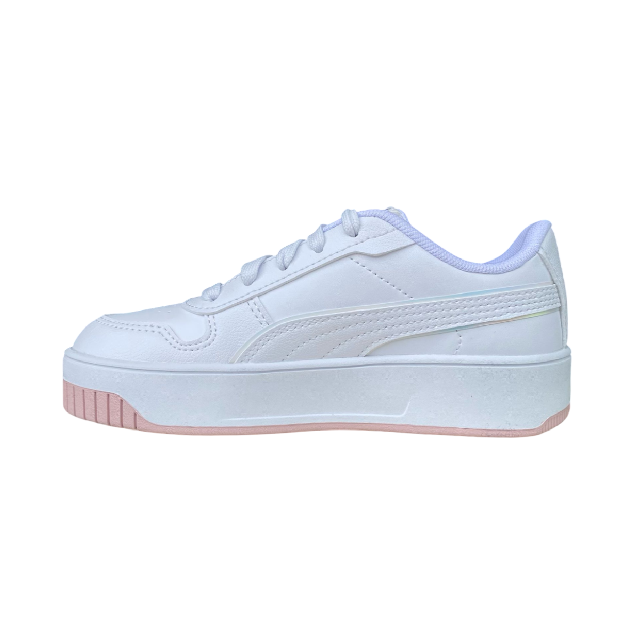 Puma scarpa sneakers da ragazza Carina Street Holo 2.0 398284-01 bianco-malva1