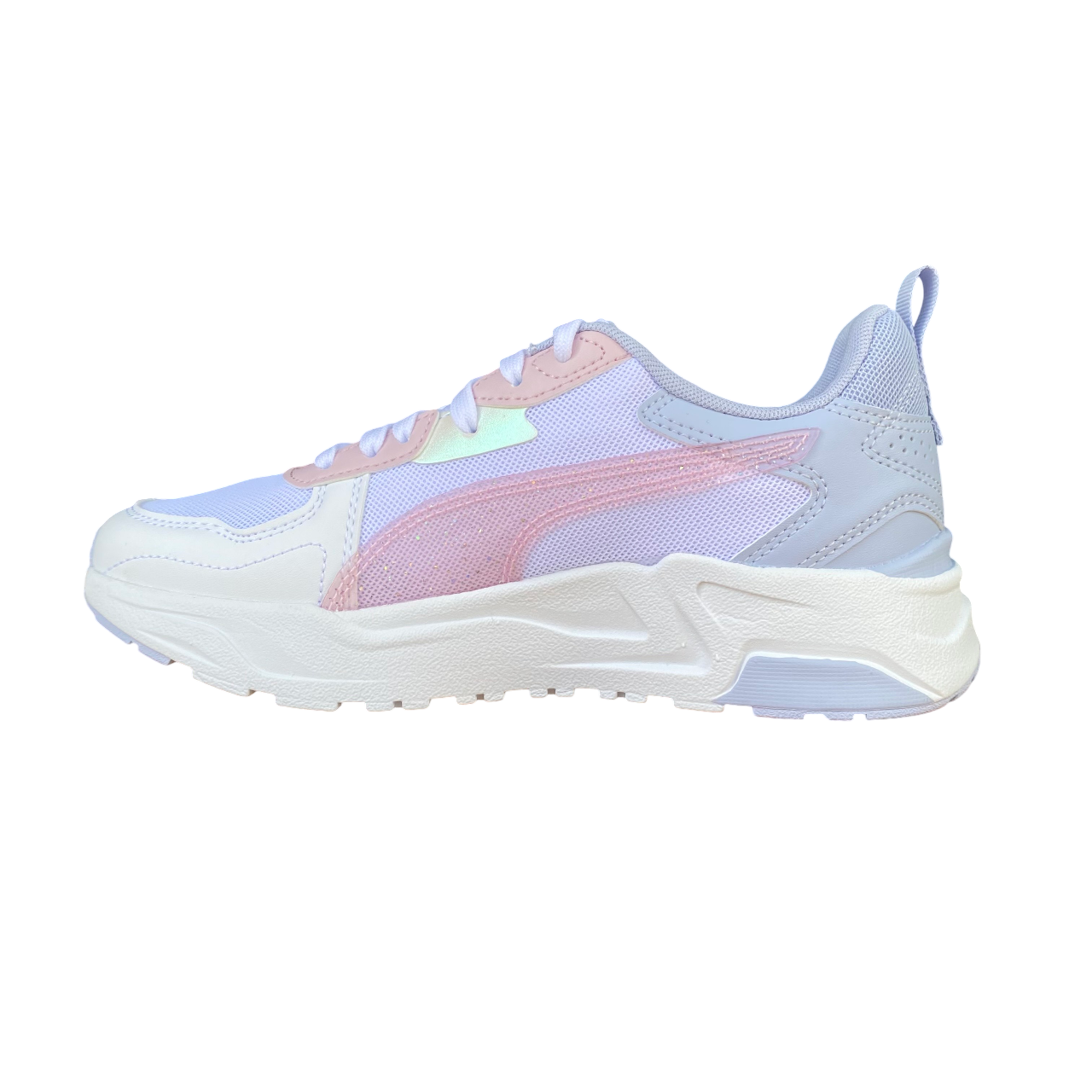 Puma scarpa sneakers da ragazza Trinity Lite Blurry 402265-01 bianco-malva
