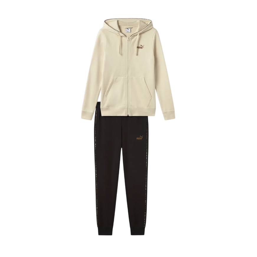 Puma tuta sportiva da donna con cappuccio Essential 689001-87 beige
