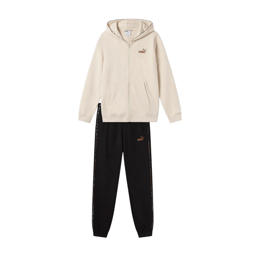 Puma tuta sportiva da ragazza con cappuccio Essential 689061-87 beige