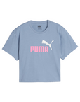 Puma maglietta manica corta coppred con stampa logo 845346-20 celeste