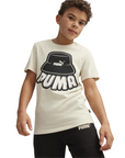 Puma maglietta manica corta da ragazzo Ess Mid 90s 679720-86 neve alpina