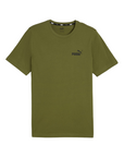 Puma maglietta manica corta da uomo con stampa logo piccolo ESS 586669-76 verde oliva