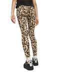 Puma pantalone aderente in cotone elasticizzato da ragazza Ess Animal 679415-83 tortora