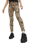 Puma pantalone aderente in cotone elasticizzato da ragazza Ess Animal 679415-83 tortora