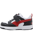 Puma scarpa Sneakers Rebound v6 Lo 397420-04 bianco-nero-rosso