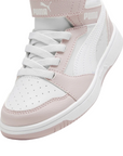 Puma scarpa da ginnastica alta da bambino Rebound V6 Mid 396542-20 malva-bianco