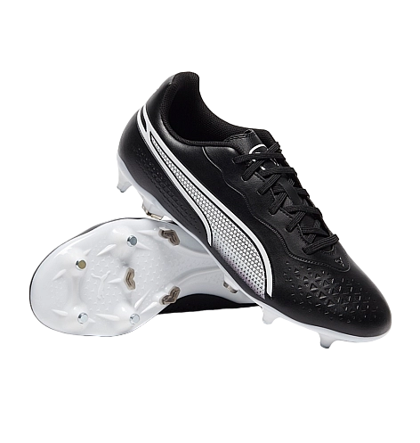 Puma scarpa da calcio da uomo King Match MxSG 107476 01 nero-bianco