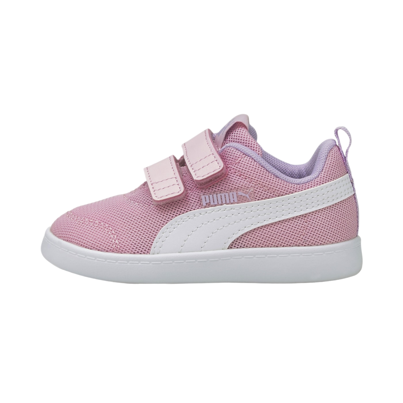 Puma scarpa sneakers in mesh Courtflex v2 371758-08 rosa-bianco